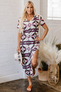 Andie Western Aztec Long T-shirt Dress