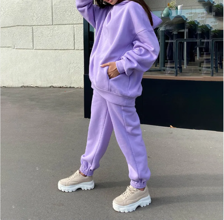 Cozy Hooded Plush Sweatshirt for Women – Casual Sportswear