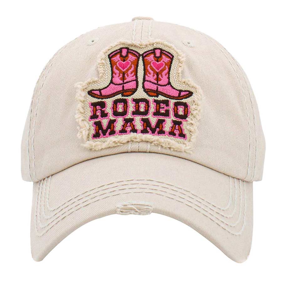 Rodeo Mama Message Western Boots Vintage Baseball Cap