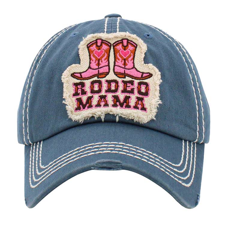 Rodeo Mama Message Western Boots Vintage Baseball Cap