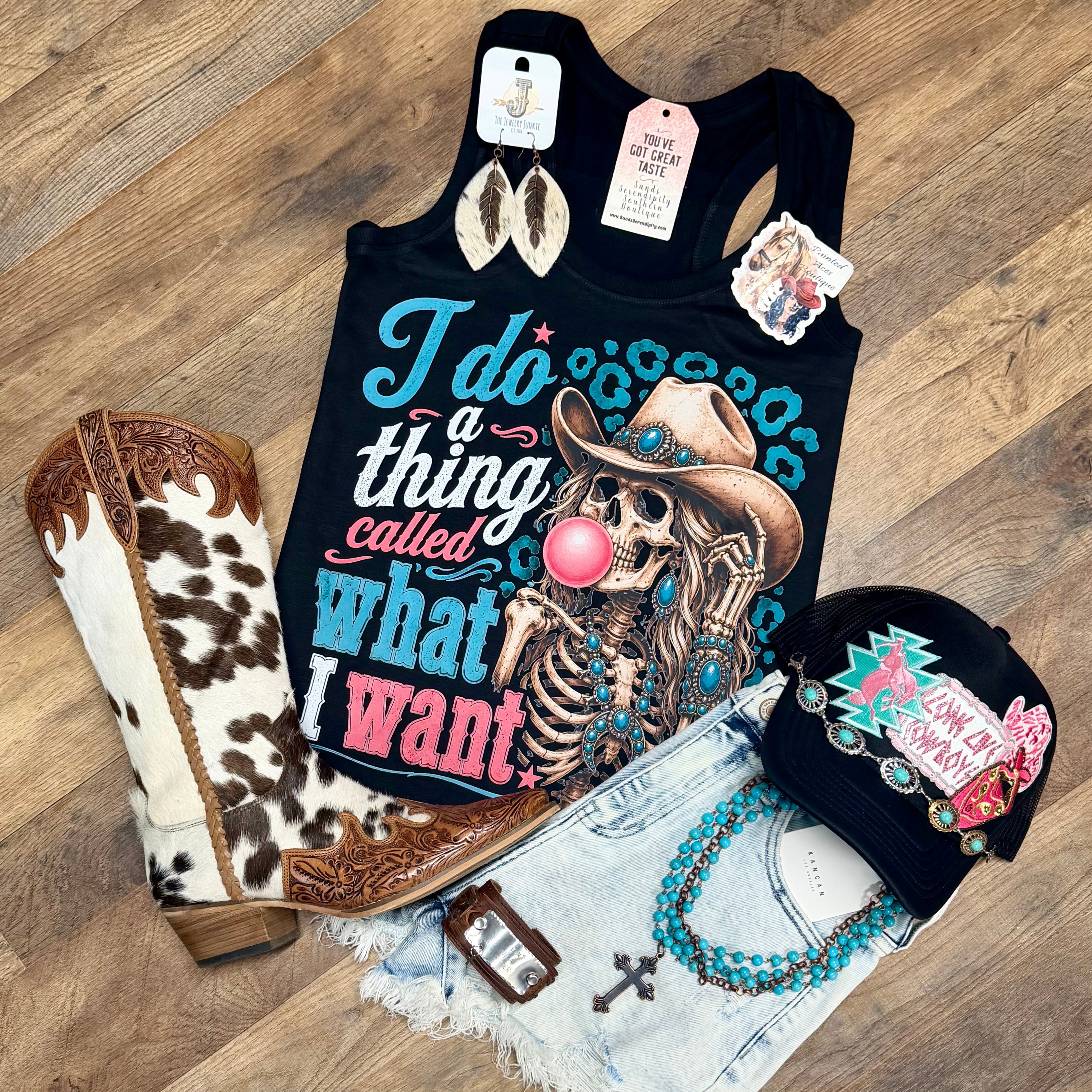 I Do A Thing Called What I Want | Country Graphic Tank Top