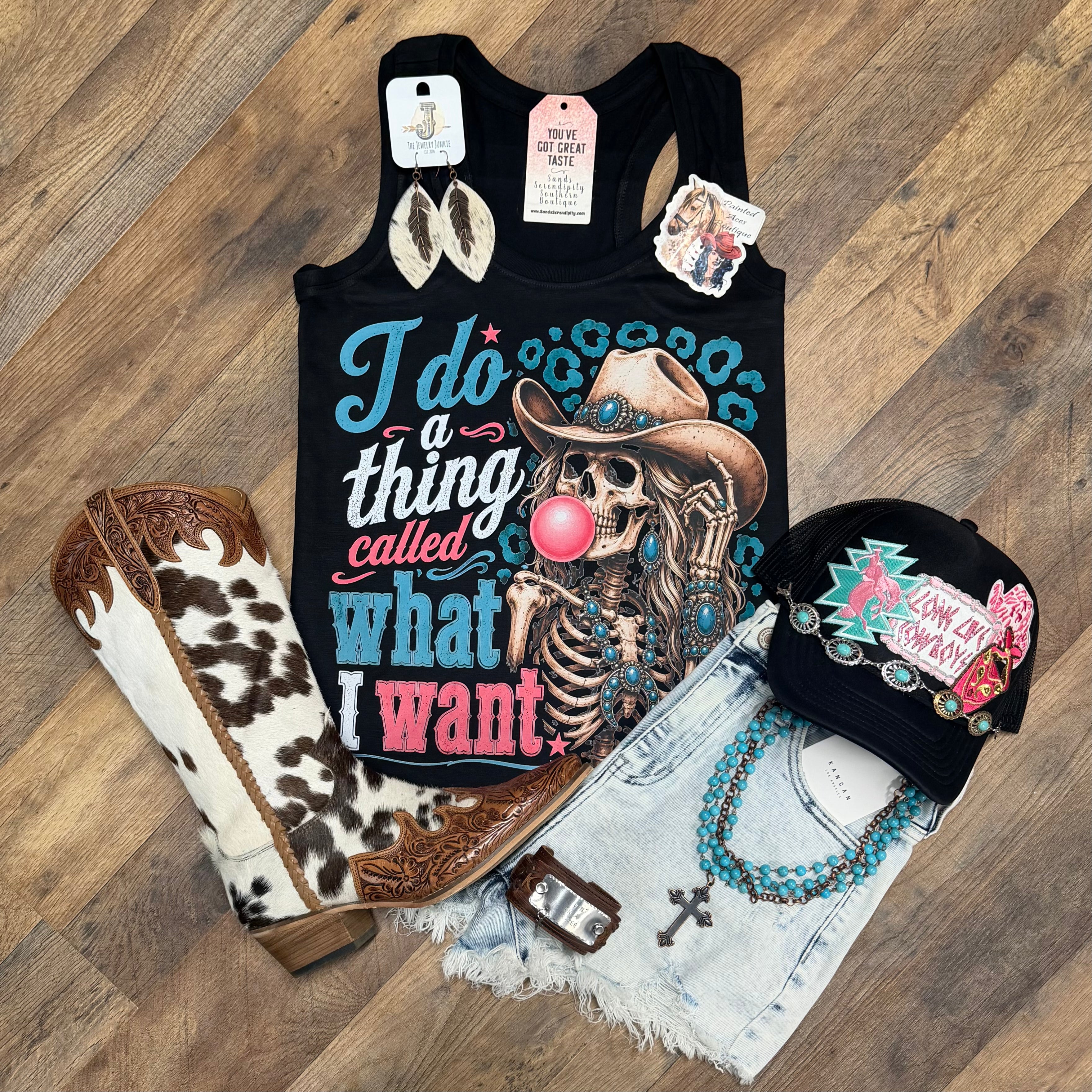 I Do A Thing Called What I Want | Country Graphic Tank Top