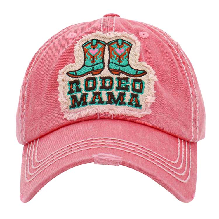 Rodeo Mama Message Western Boots Vintage Baseball Cap