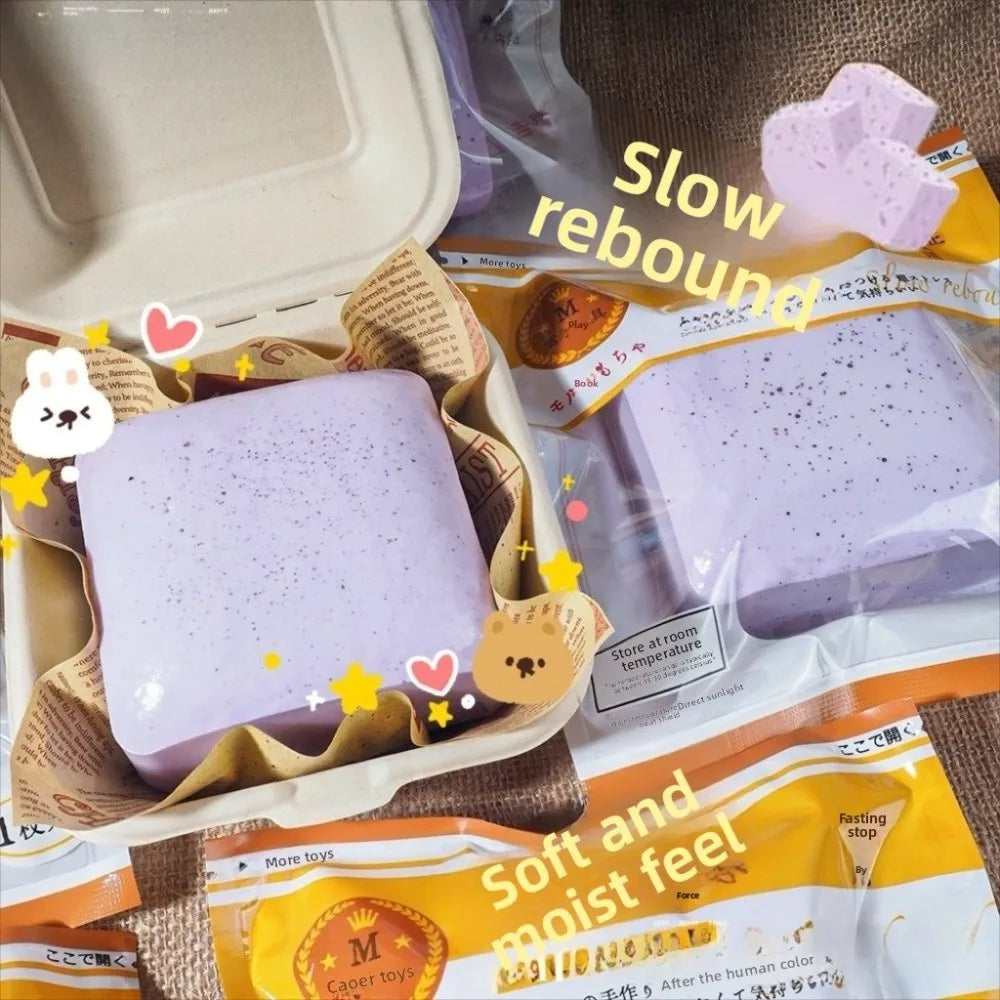 Slow Rising Toast Squishy | Soft Stress Relief Fidget Toy for Sensory Play