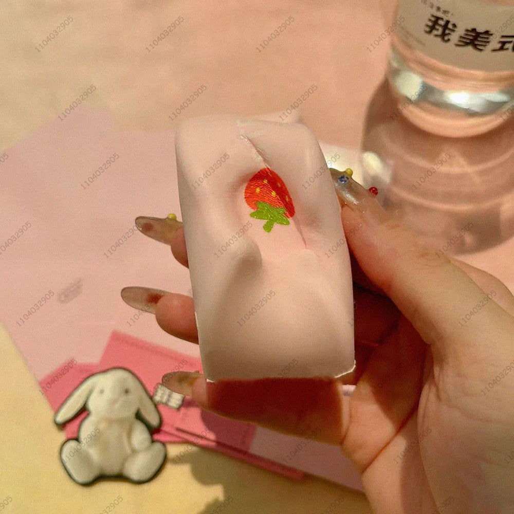 Strawberry Cheese Slow Rising Squishy Toys | Sensory Fidget Stress Relief for ADHD