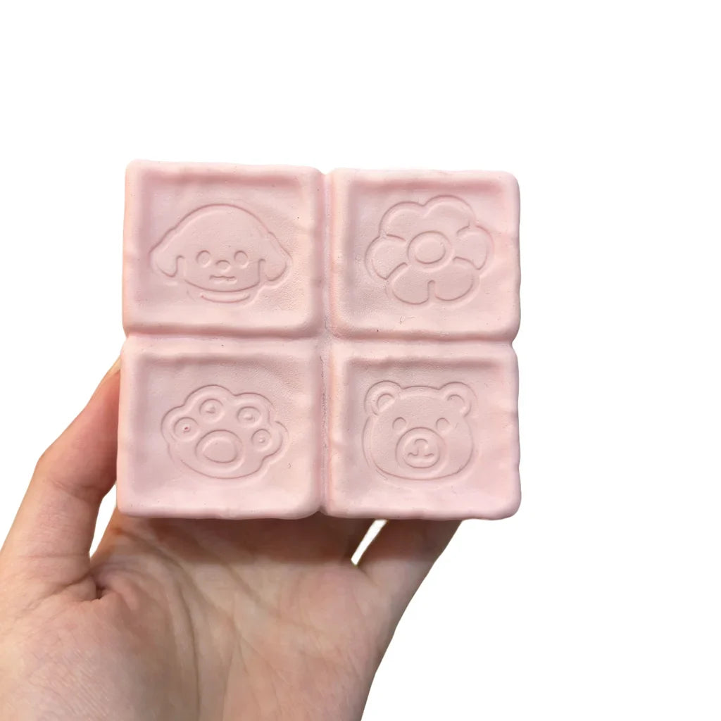 Squishy Strawberry Cube Stress Relief Toy | Slow Rebound Sensory Fidget Squeeze
