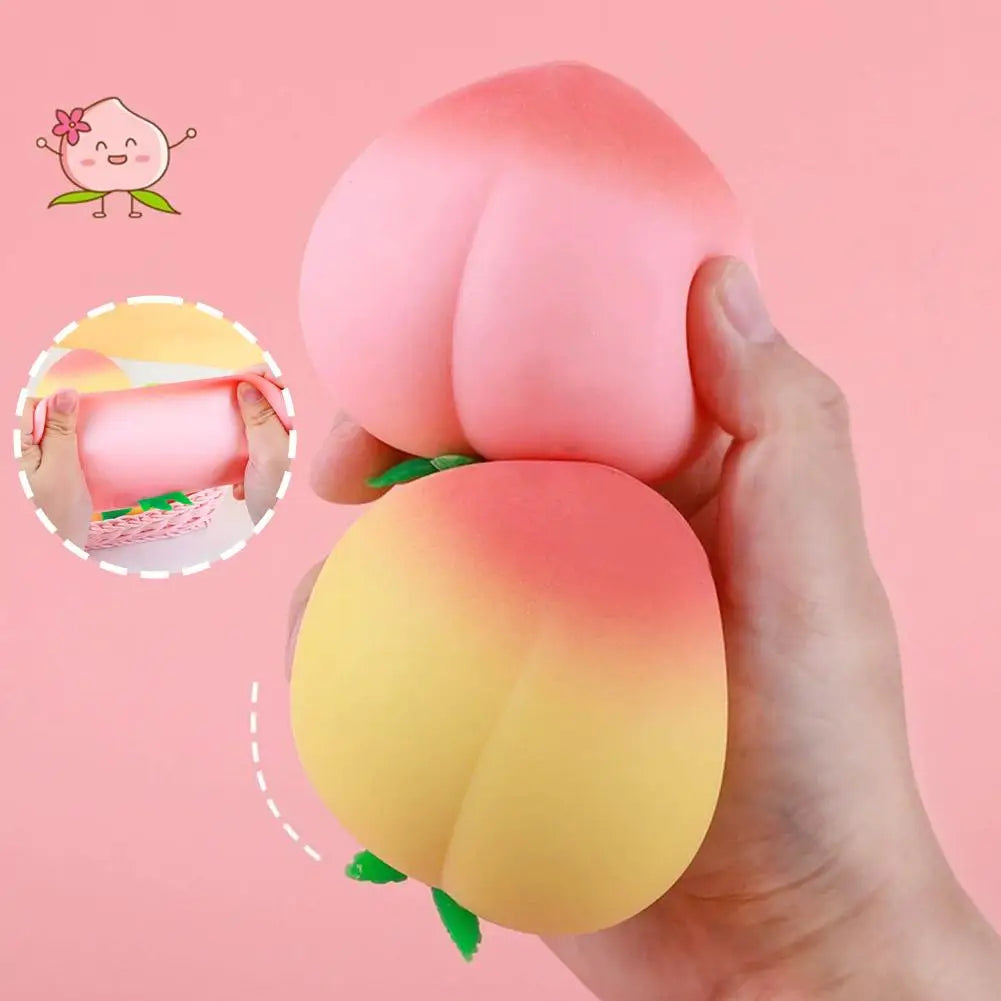 Soft Peach Fruit Squishy Toy | Slow Rising Stress Relief for Kids and Adults