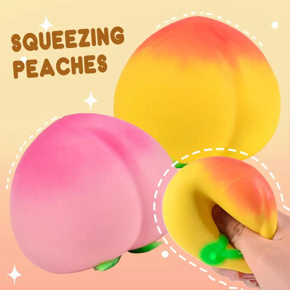 Soft Peach Fruit Squishy Toy | Slow Rising Stress Relief for Kids and Adults