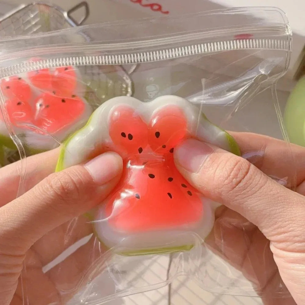 Watermelon Cat Paw Squishy Toy | Cute Summer Stress Reliever