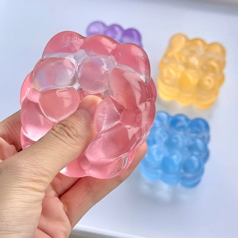 Squishy Maltose Fidget Toy | Bright Soft Colored Cubic Squeeze Stress Relief