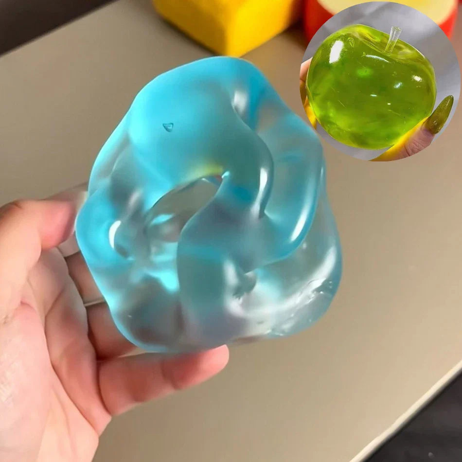 Green Apple Stress Ball | Slow Rebound Squishy Sensory Toy for ADHD and Autism
