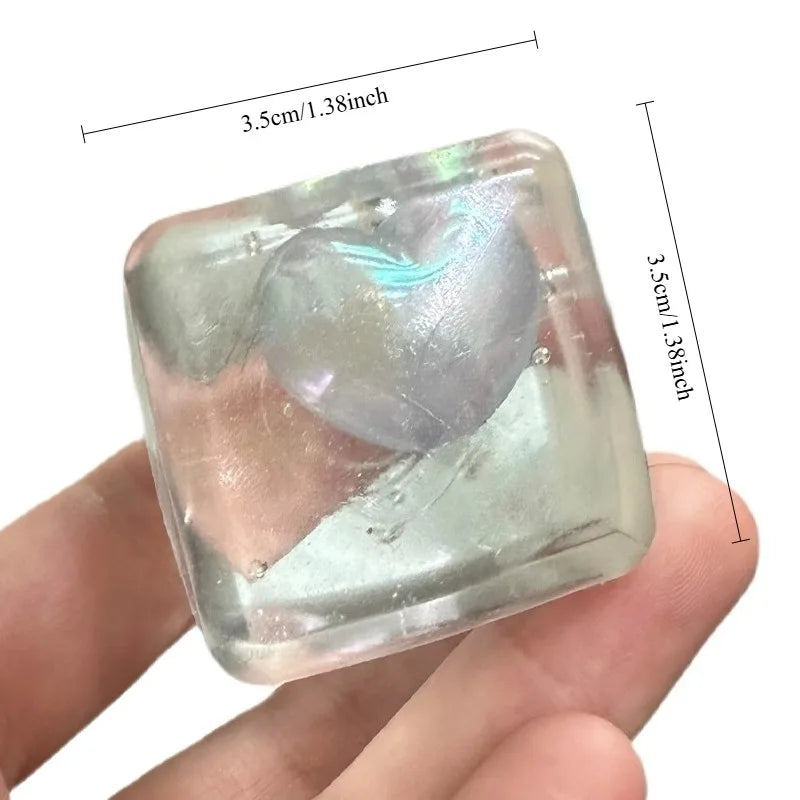 Glowing Heart Squishy Toy | Stress Relief Mochi That Shines at Night
