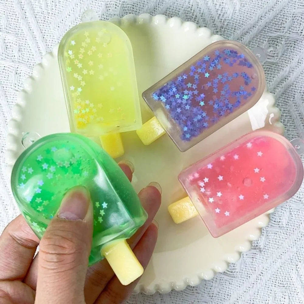Cute Kawaii Squishy Fidget Toy Ice Cream Cube | Stress Relief Sensory Toy for Anxiety ADHD Kids Adults
