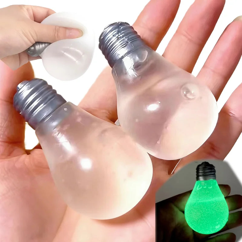 Squishy Light Bulb Maltose Toy | Luminous Slow Rebound Sensory Fidget for Anxiety Relief