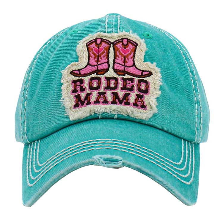 Rodeo Mama Message Western Boots Vintage Baseball Cap
