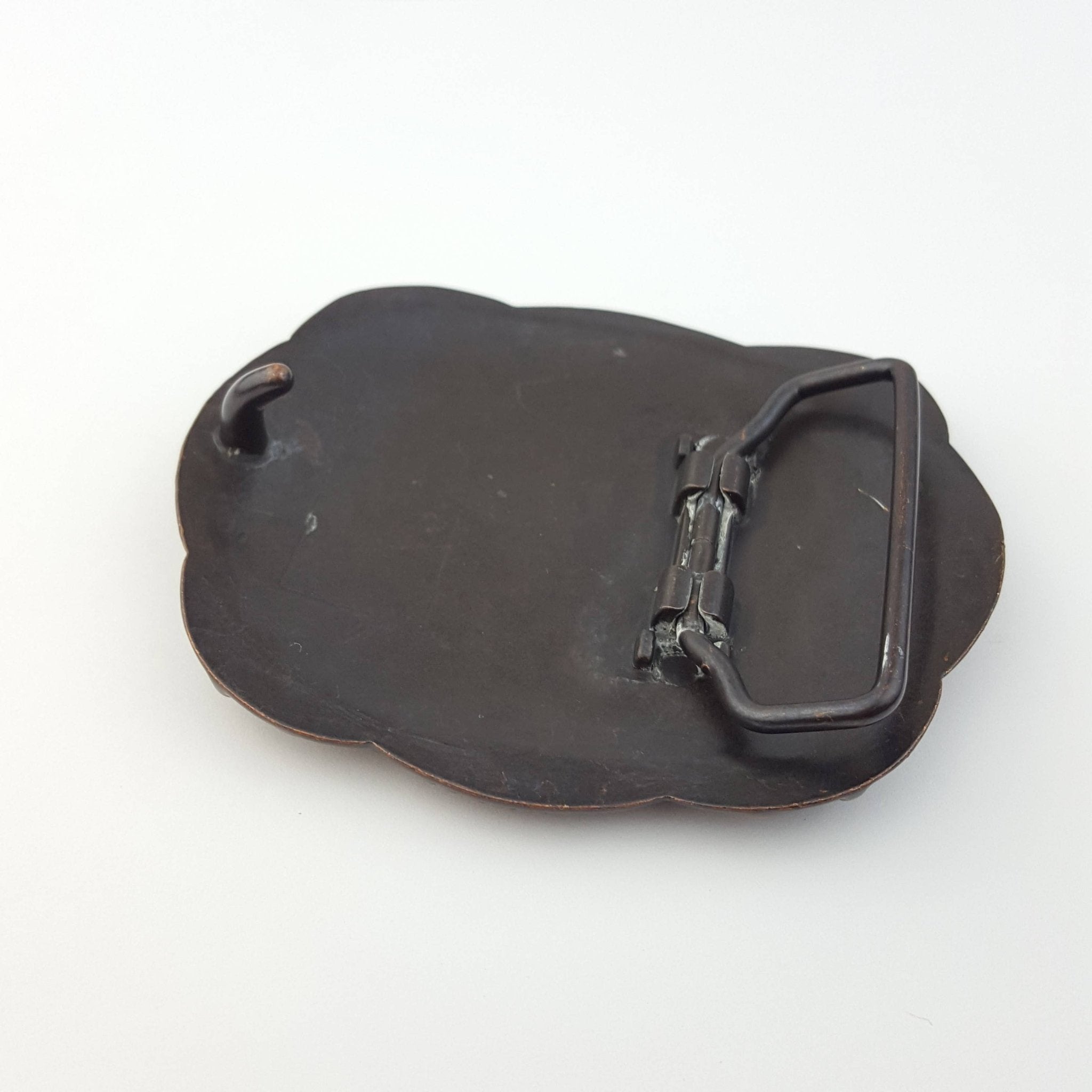 Vintage Brass Floral Western Buckle — Antique Patina Finish (Buckle Only)