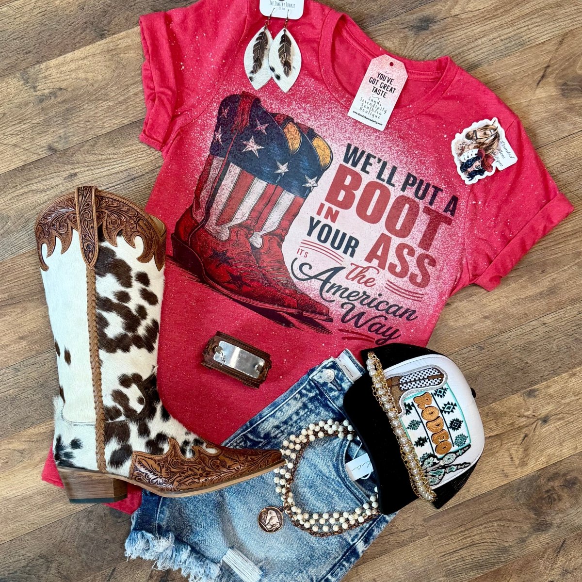 Well Put A Boot In Your | Patriotic Graphic T-Shirt